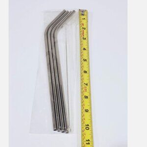 4 Stainless Nutribullet Drinking Straws + Cleaner Reusable Set Bendy Metal